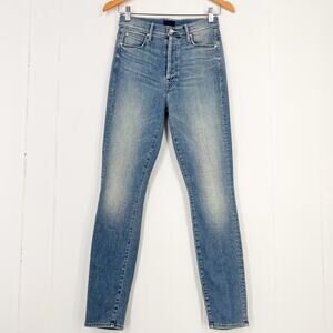 Mother The Super Stunner High Rise Ankle Jean in When Sparks Fly Size 26 Blue
